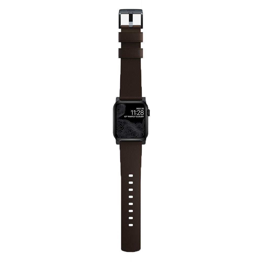 Nomad Apple Watch (42/44/SE/45/46/49mm) Active Band Pro Rem - Classic Brown / Black Hardware