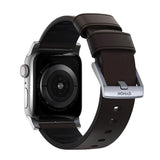 Nomad Apple Watch (42/44/SE/45/46/49mm) Active Band Pro Rem - Classic Brown / Silver Hardware