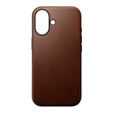 iPhone 16 Nomad Modern Leather Cover - MagSafe Kompatibel - Brun