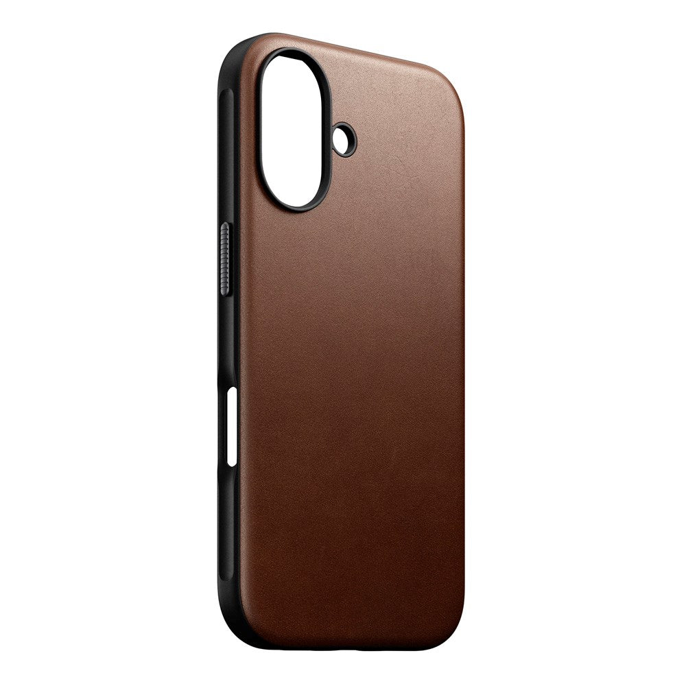 iPhone 16 Nomad Modern Leather Cover - MagSafe Kompatibel - Brun