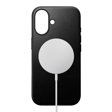 iPhone 16 Nomad Modern Leather Cover - MagSafe Kompatibel - Sort