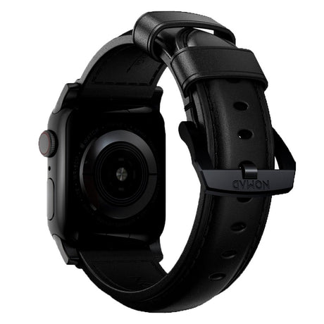 Nomad Apple Watch (38/40/SE/41/42mm) Traditional Horween Band Rem - Black  / Black Hardware