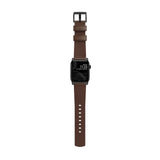 Nomad Apple Watch (38/40/SE/41/42mm) Modern Horween Band Rem - Rustic Brown / Black Hardware