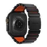 Nomad Apple Watch (42 / 44 / SE / 45 / 46 / 49mm) Stratos Rem - Black Titanium - Ultra Orange