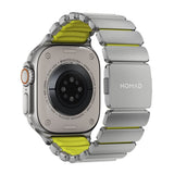 Nomad Apple Watch (42 / 44 / SE / 45 / 46 / 49mm) Stratos Rem - Natural Titanium - Volt