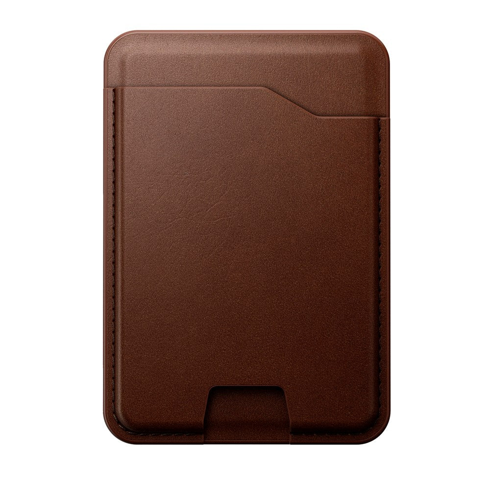 Nomad Ecco Ægte Læder Kortholder m. Apple Find My - MagSafe Kompatibel - Brown