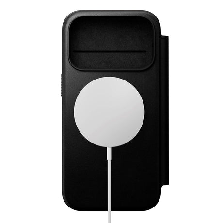iPhone 17 Pro - Nomad Modern Leather Folio Cover - MagSafe Kompatibel - Black