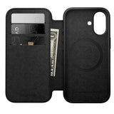 iPhone 17 - Nomad Modern Leather Folio Cover - MagSafe Kompatibel - Black