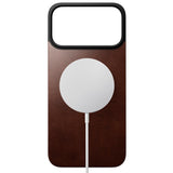 iPhone 17 Pro Max - Nomad Magnetic Horween Leather Back Cover - MagSafe Kompatibel - Rustic Brown