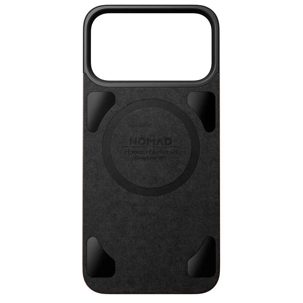 iPhone 17 Pro - Nomad Magnetic Horween Leather Back Cover - MagSafe Kompatibel - Rustic Brown