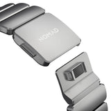 Nomad Apple Watch (42 / 44 / SE / 45 / 46 / 49mm) Stratos Rem - Natural Titanium - Black