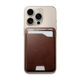 Nomad Horween Ægte Læder Kortholder m. Apple Find My - MagSafe Kompatibel - Rustic Brown
