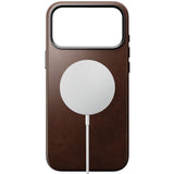 iPhone 18 Pro Max Nomad Traditional Horween Leather Bagside Cover - MagSafe Kompatibel - Rustic Brown