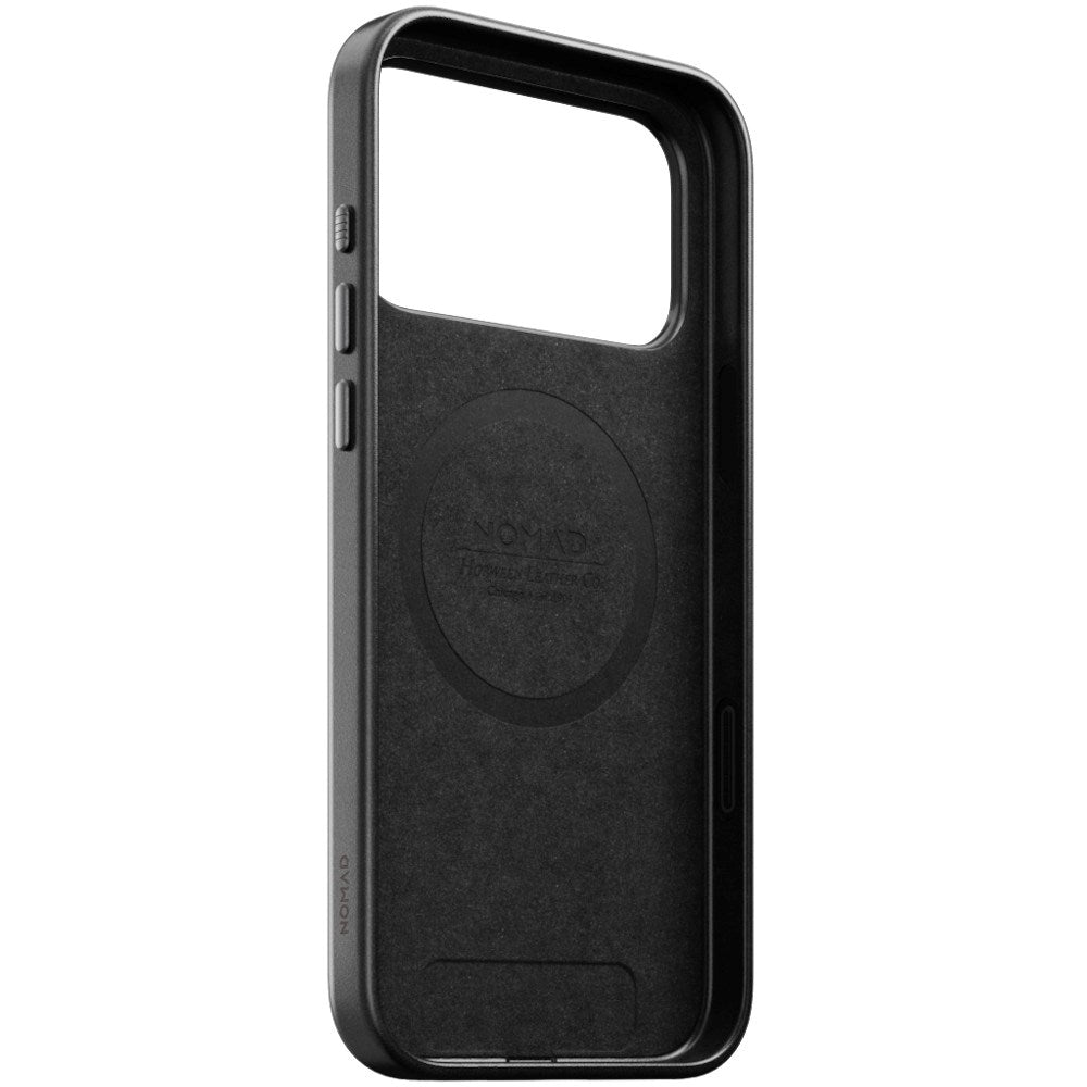iPhone 18 Pro Nomad Traditional Horween Leather Bagside Cover - MagSafe Kompatibel - Black