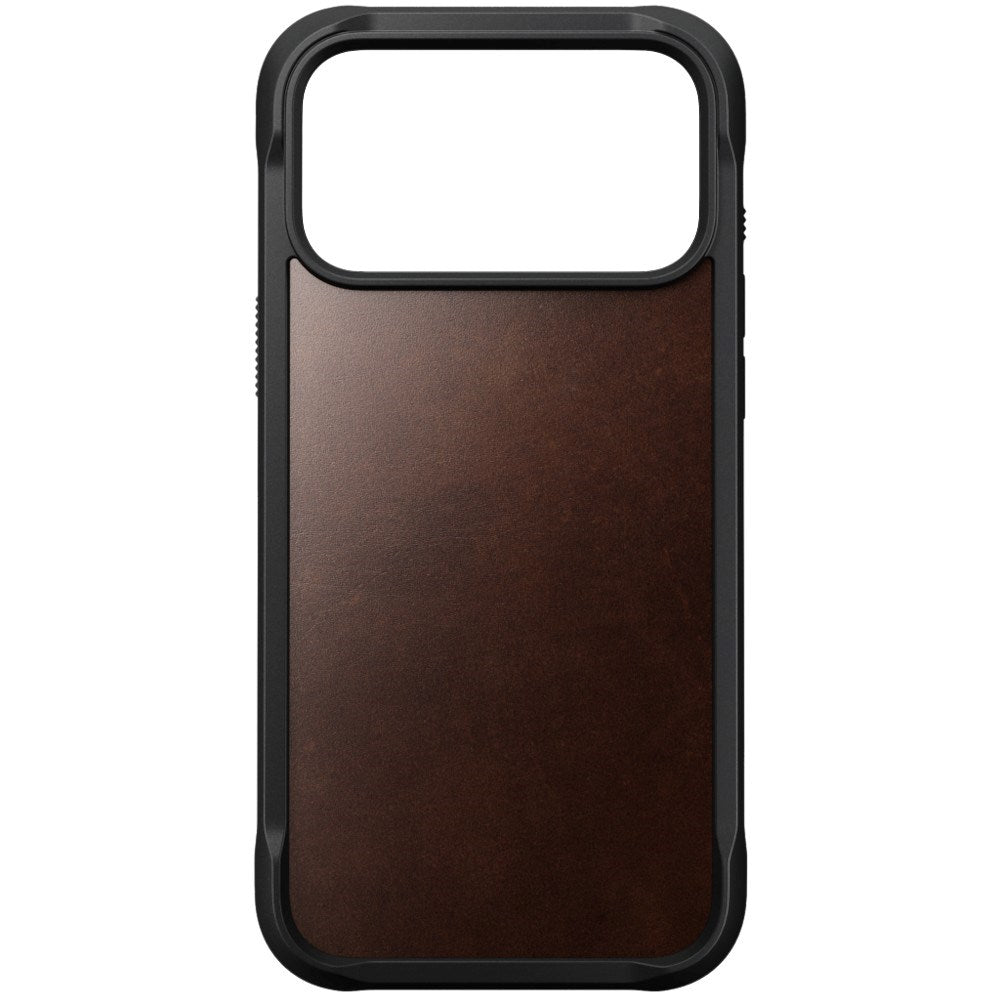 iPhone 18 Pro Nomad Rugged Horween Leather Bagside Cover - MagSafe Kompatibel - Rustic Brown