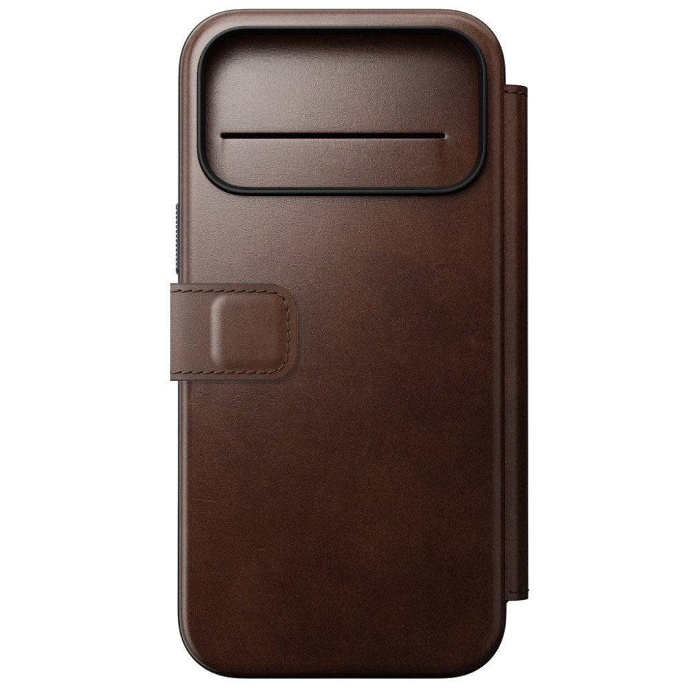 iPhone 18 Pro Max Nomad Modern Horween Leather Folio Flip Cover - MagSafe Kompatibel - Rustic Brown