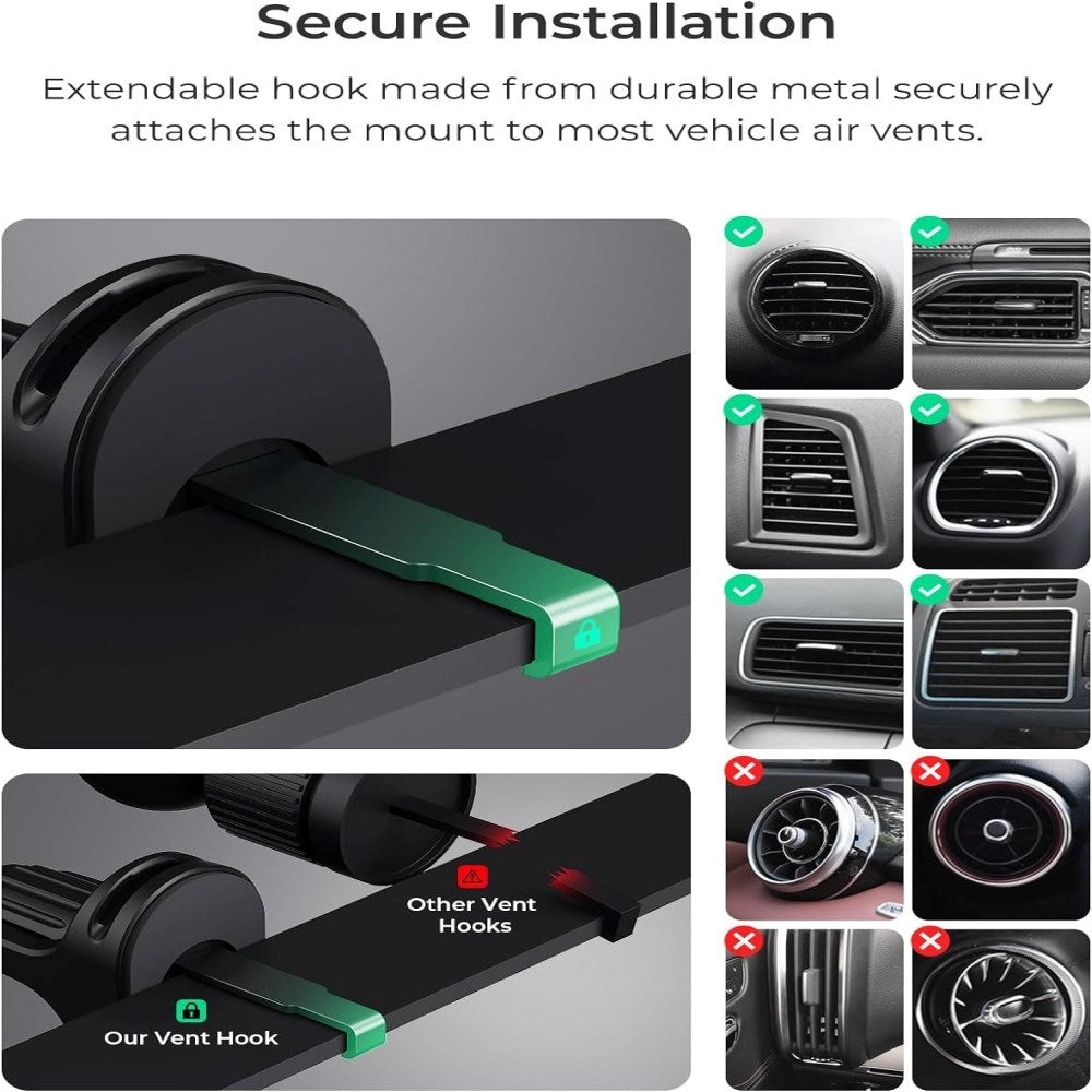 iOttie Mobilholder til Ventilationsanlæg - MagSafe Kompatibel - Sort