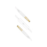 Fixed AUX Lydkabel med 2 x 3.5mm Minijack & Mikrofon - 1 m - Hvid