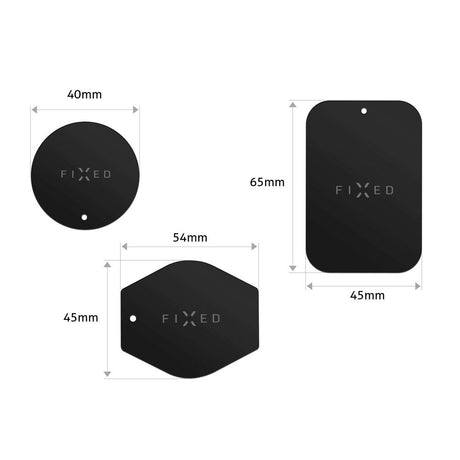 Fixed Icon Metal Plates til Magnetisk Mobilholder - 3 stk. - Sort