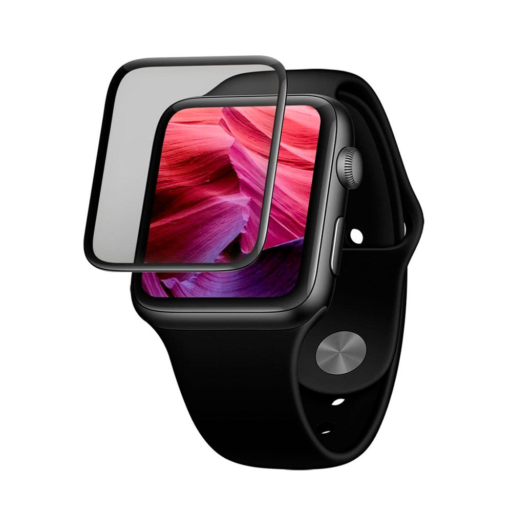 Fixed Apple Watch SE / 6 / 5 / 4 (44mm) Hærdet Glas Skærmbeskyttelse - Sort Kant