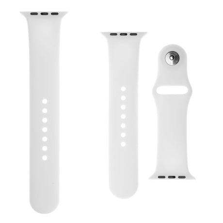 Fixed Apple Watch (42/44/SE/45/46/49mm) Silikone Rem Sæt - Hvid