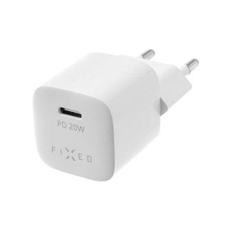 Fixed Mini Vægoplader PD 20W m. 1 x USB-C - Hvid