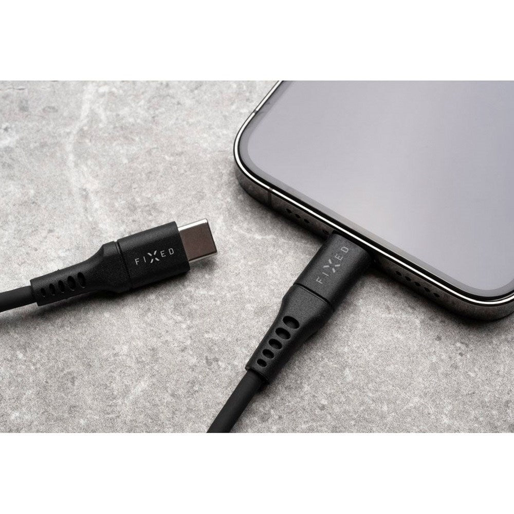 Fixed Liquid 60W USB-C til USB-C Kabel - 0.5m - Sort