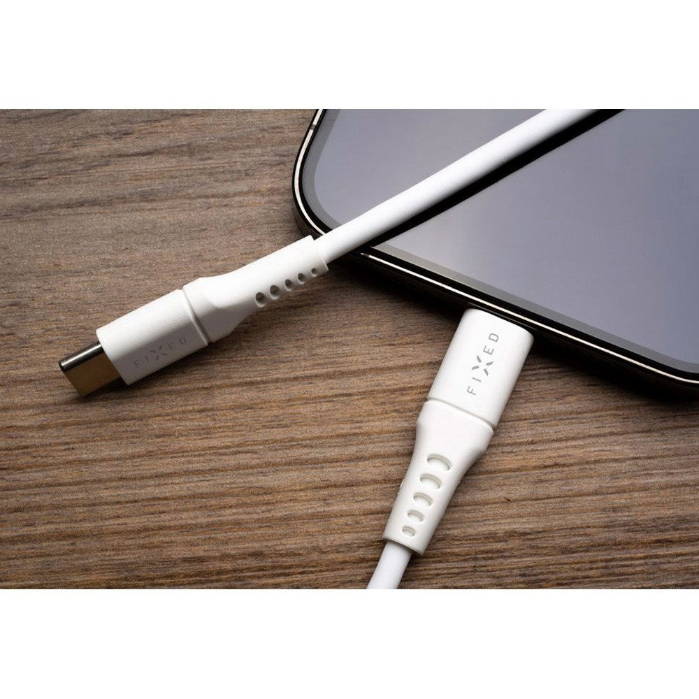 Fixed Liquid 60W USB-C til USB-C Kabel - 0.5m - Hvid