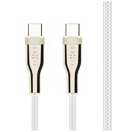 Fixed Metal 100W USB-C til USB-C PD Kabel 2m - Hvid