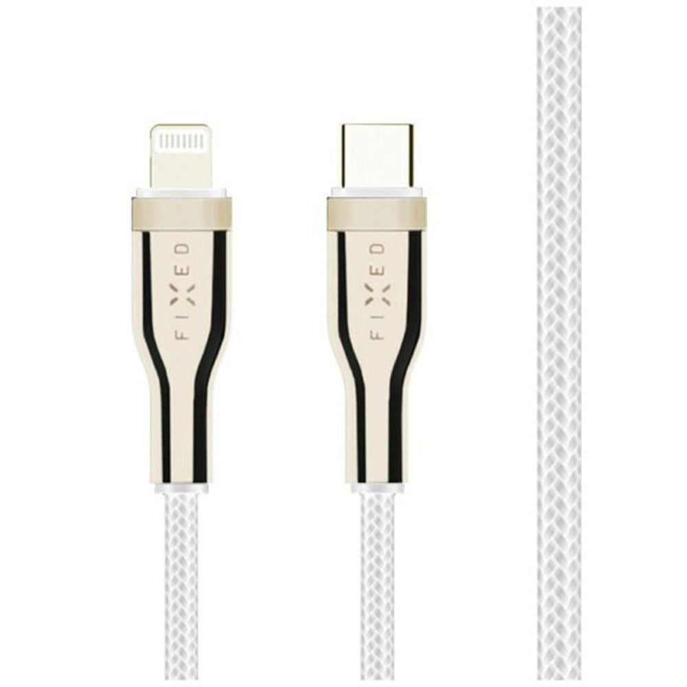 Fixed Metal USB-C til Lightning MFi PD Kabel 60W 2m - Hvid