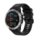 Fixed Universal Garmin 22mm Silikone Rem m. QuickFit - Sort