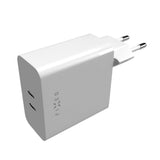 Fixed 65W PD 2x USB-C Hurtig Vægoplader - Hvid