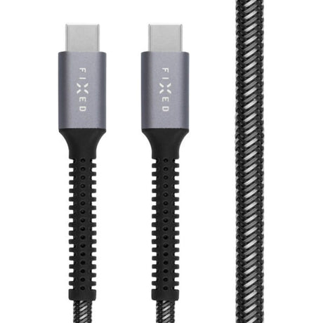 Fixed Armor 240W USB-C til USB-C PD Kabel m. Forstærkede Ender 2m - Grå