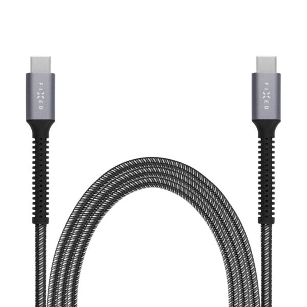 Fixed Armor 240W USB-C til USB-C PD Kabel m. Forstærkede Ender 1.2m - Grå