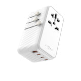 Fixed - Universal Rejse Adapter - 120W - EU / UK / USA / AUS - Hvid