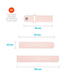 Fixed Sporty Silikone Rem til Universal Smartwatch (20mm) - Lyserød