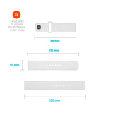 Fixed Sporty Silikone Rem til Universal Smartwatch (20mm) - Hvid