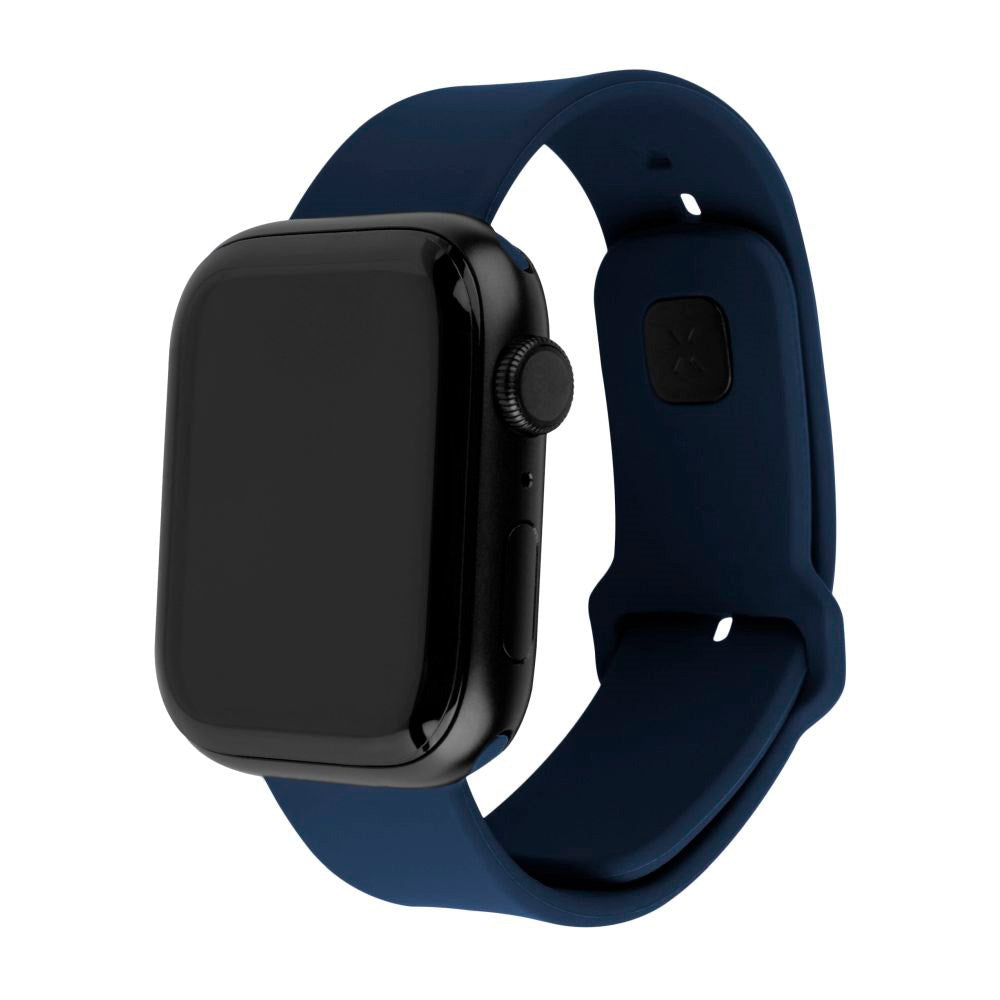 Fixed Apple Watch (42/44/SE/45/46/49mm) Sporty Silikone Rem Sæt - Blå