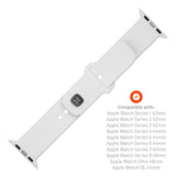 Fixed Apple Watch (42/44/SE/45/46/49mm) Sporty Silikone Rem Sæt - Hvid