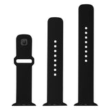 Fixed Apple Watch (42/44/SE/45/46/49mm) Sporty Wide Silikone Rem Sæt - Sort