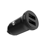 Fixed - Mini Biloplader 2x USB-A / 1x Lightning Kabel - 15W - 1m - Sort