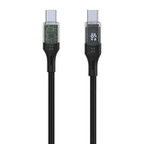 Fixed LED Display PD 100W USB-C til USB-C Kabel - 1.2m - Sort