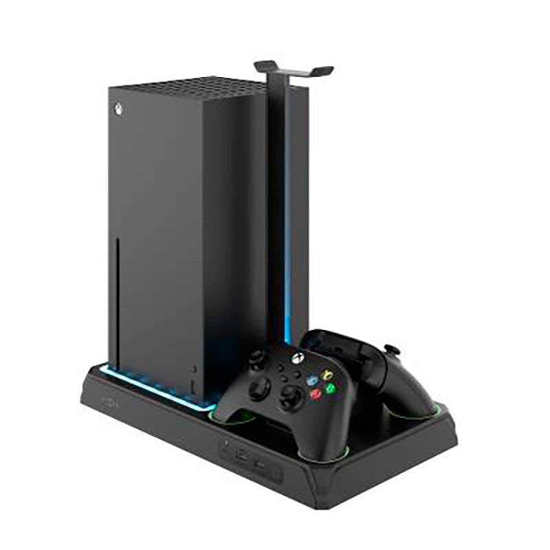 Fixed Xbox Series S/X Stander m. 2 x Controller Ladepladser & Køling - Sort