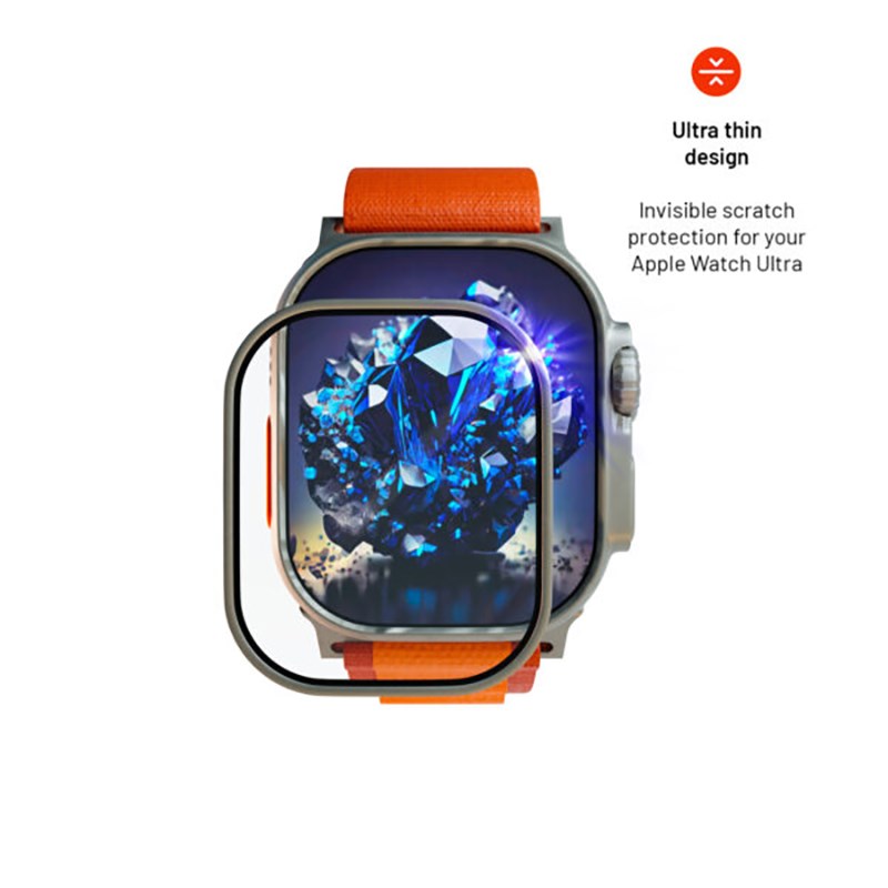 Fixed Apple Watch Ultra 1 / 2 (49mm) Safirglas Skærmbeskyttelse m. Medtalramme - Gennemsigtig