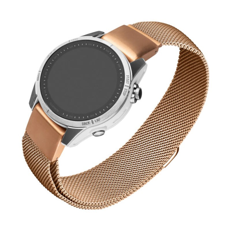 Fixed Universal Garmin 20mm Mesh Metal Rem m. QuickFit - Rose Gold