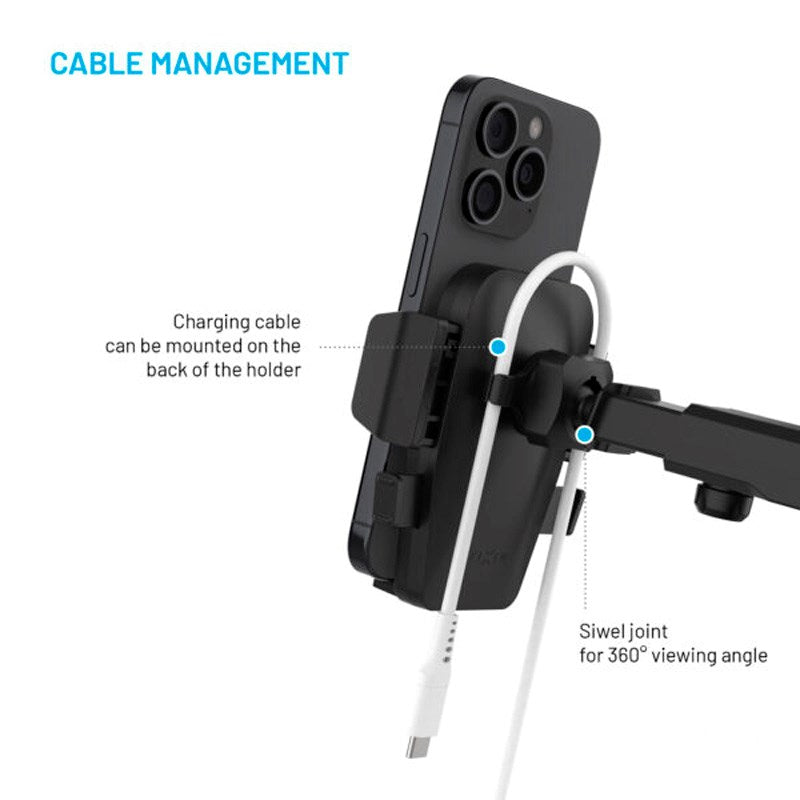 Fixed Iconiq XXL (Maks. Mobil Bredde: 5.3 - 8.3 cm) Mobilholder til Bil - Instrumentbræt & Forrude - Sort