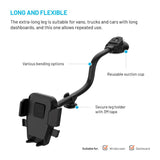 Fixed Iconiq Flex XL (Maks. Mobil Bredde: 5.3 - 8.3 cm) Mobilholder til Bil - Instrumentbræt & Forrude - Sort