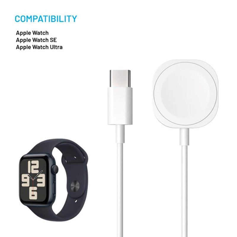 Fixed Apple Watch Oplader (2.5W) m. USB-C - 1m - Hvid