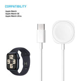 Fixed Apple Watch Oplader (2.5W) m. USB-C - 1m - Hvid