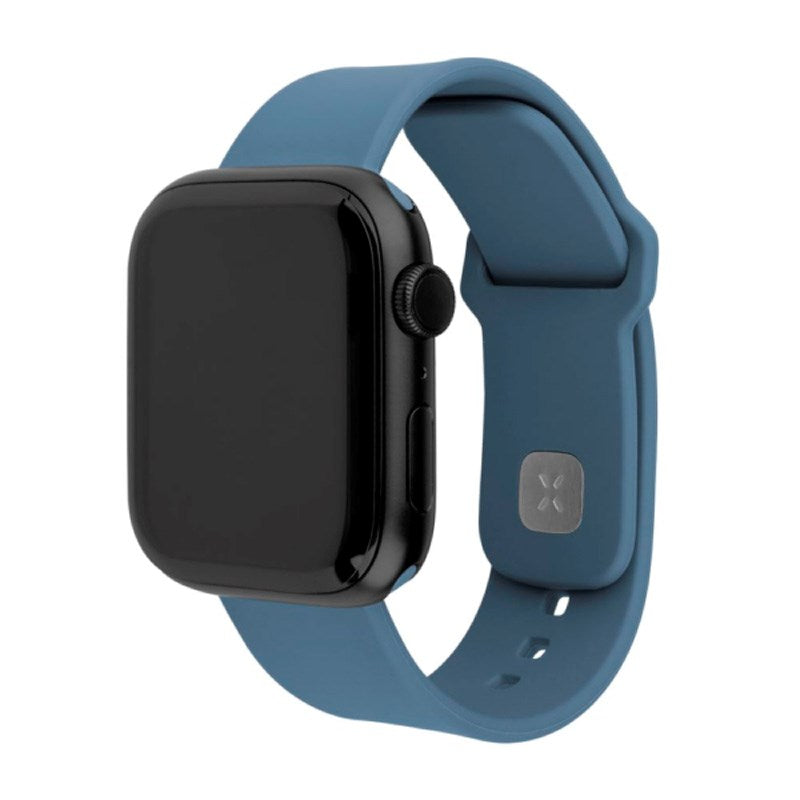 Fixed - Apple Watch (42 / 44 / SE / 45 / 46 / 49mm) Sporty Silikone Rem Sæt - Lyseblå